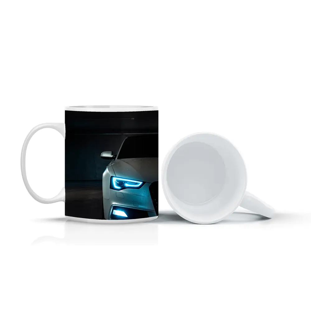Audi A5 Front Lights Dark Garage Night – Mugs