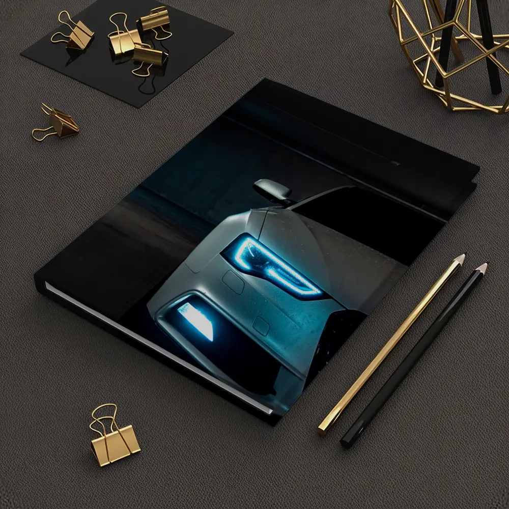 Audi A5 Front Lights Dark Garage Night – Notebooks