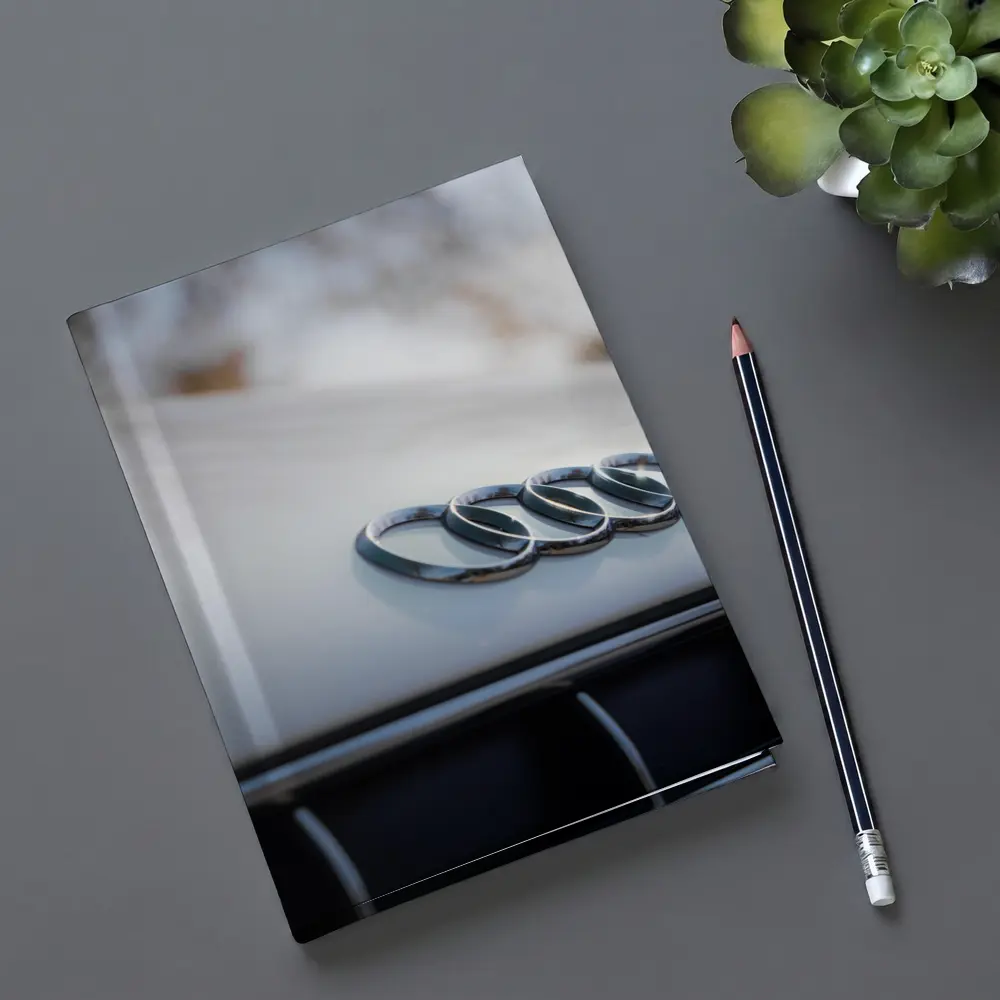 Audi Four Rings Hood Badge Close Up – Notebooks