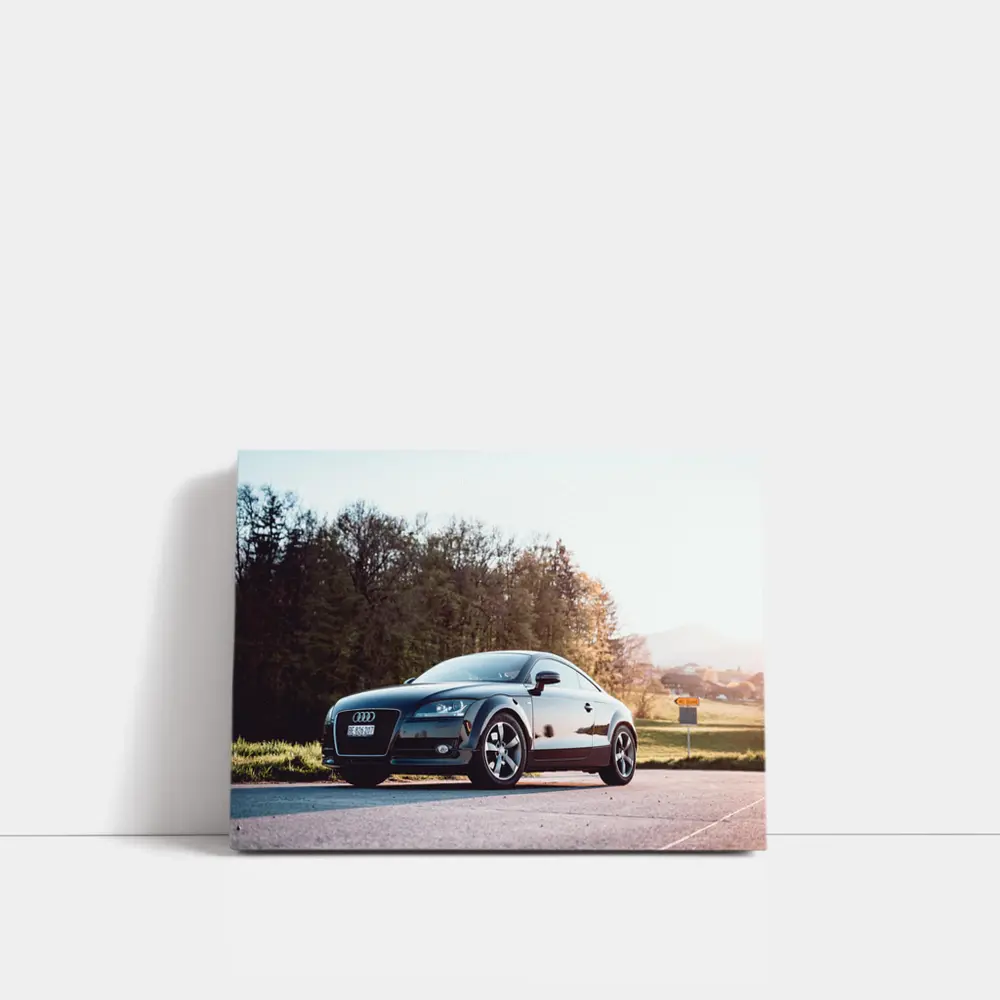 Audi TT Black Coupe Country Road Setting – Wall Art