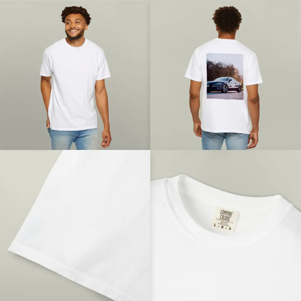 Audi TT Black Coupe Country Road Setting – T-Shirts