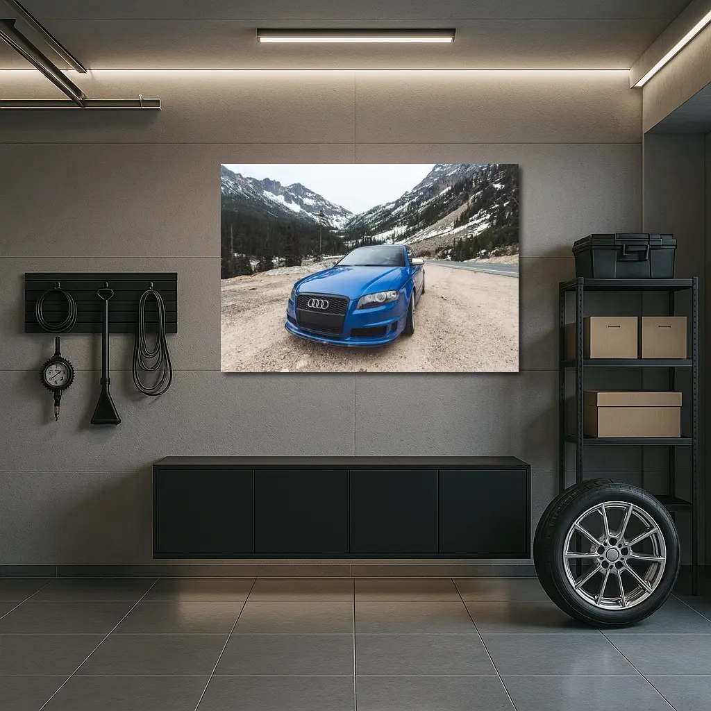 Audi RS4 Blue Mountain Road Setting – Wall Art