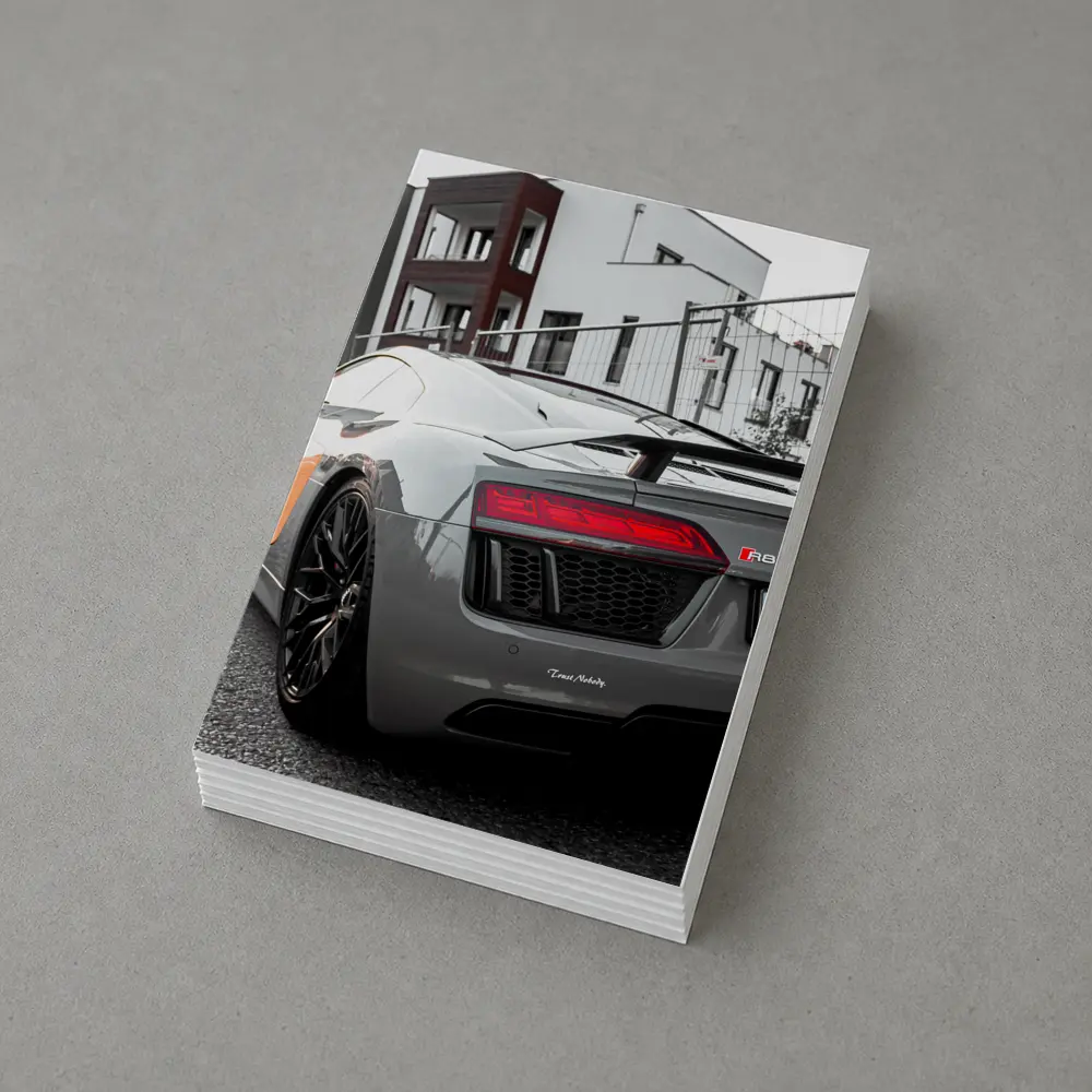 Audi R8 Gray Supercar Urban Street – Postcards