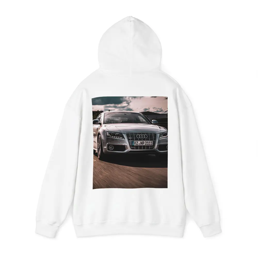 Audi A5 Silver Speeding On Open Road – Hoodies