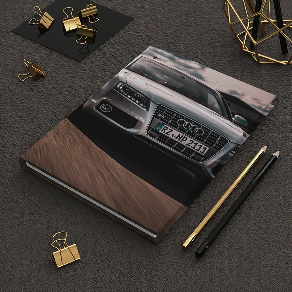 Audi A5 Silver Speeding On Open Road – Notebooks