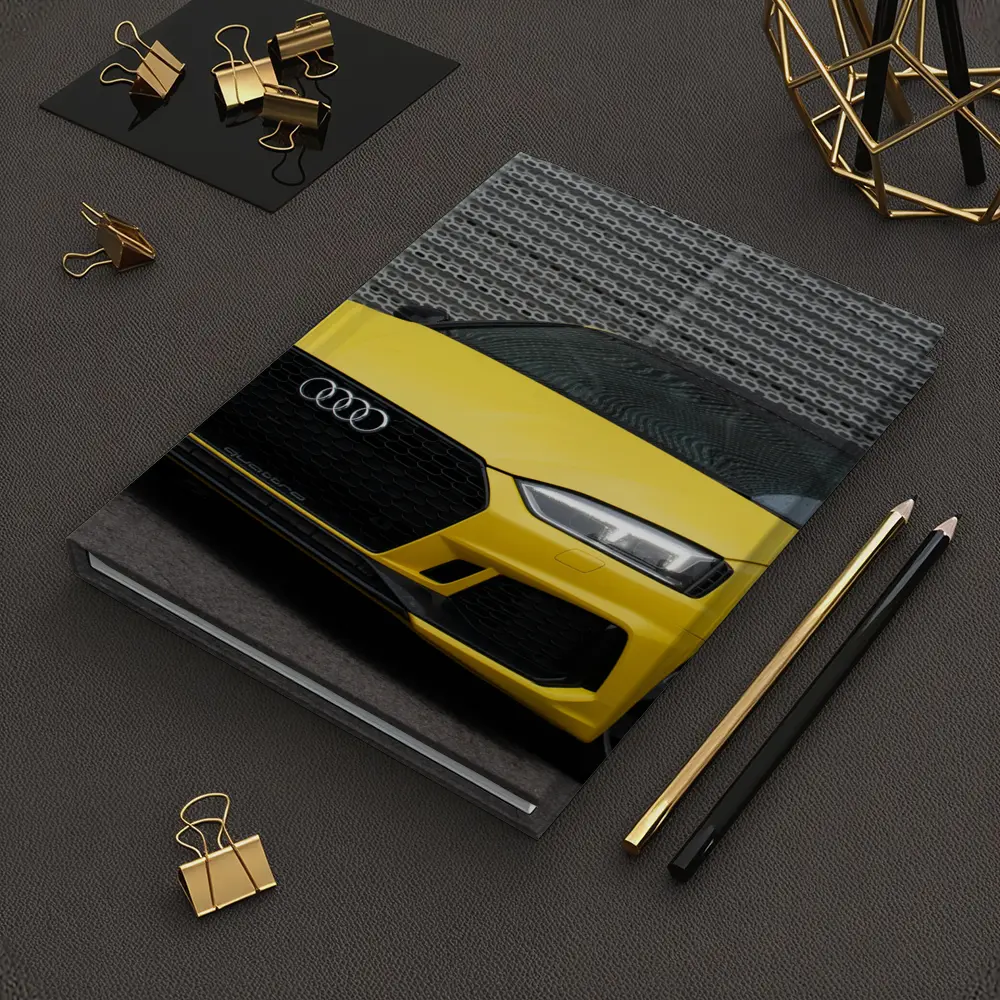 Audi RS5 Yellow Coupe Urban Background – Notebooks