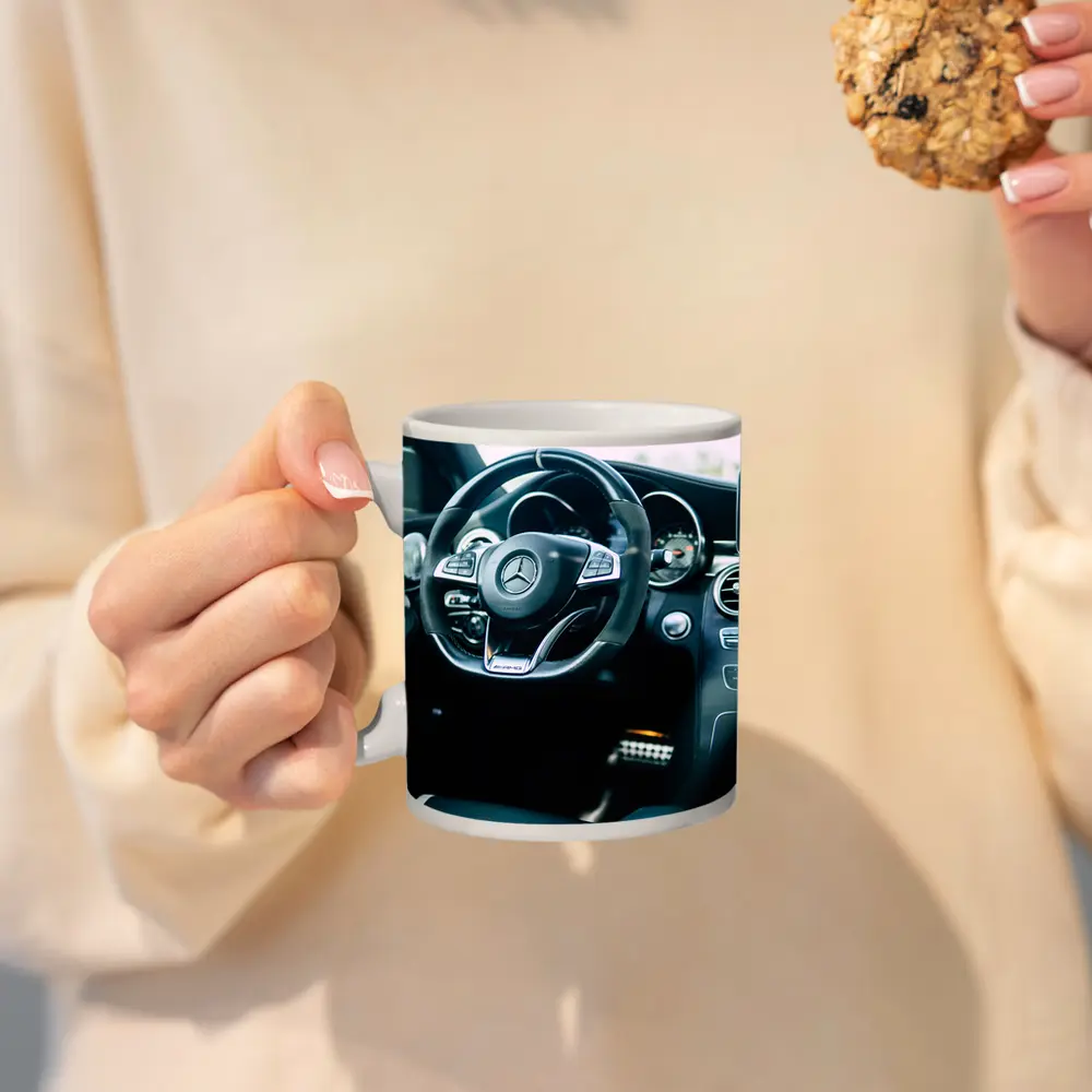 Mercedes AMG Interior Dashboard Cockpit View – Mugs