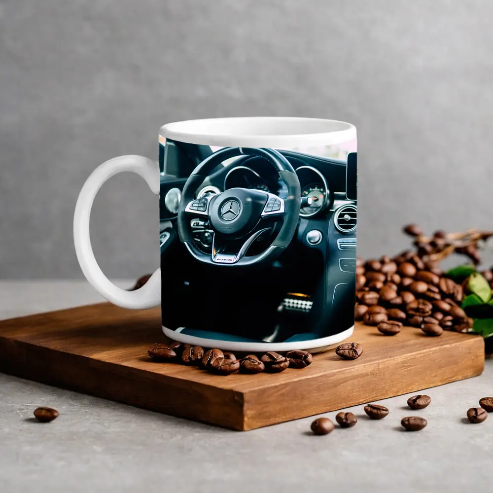Mercedes AMG Interior Dashboard Cockpit View – Mugs