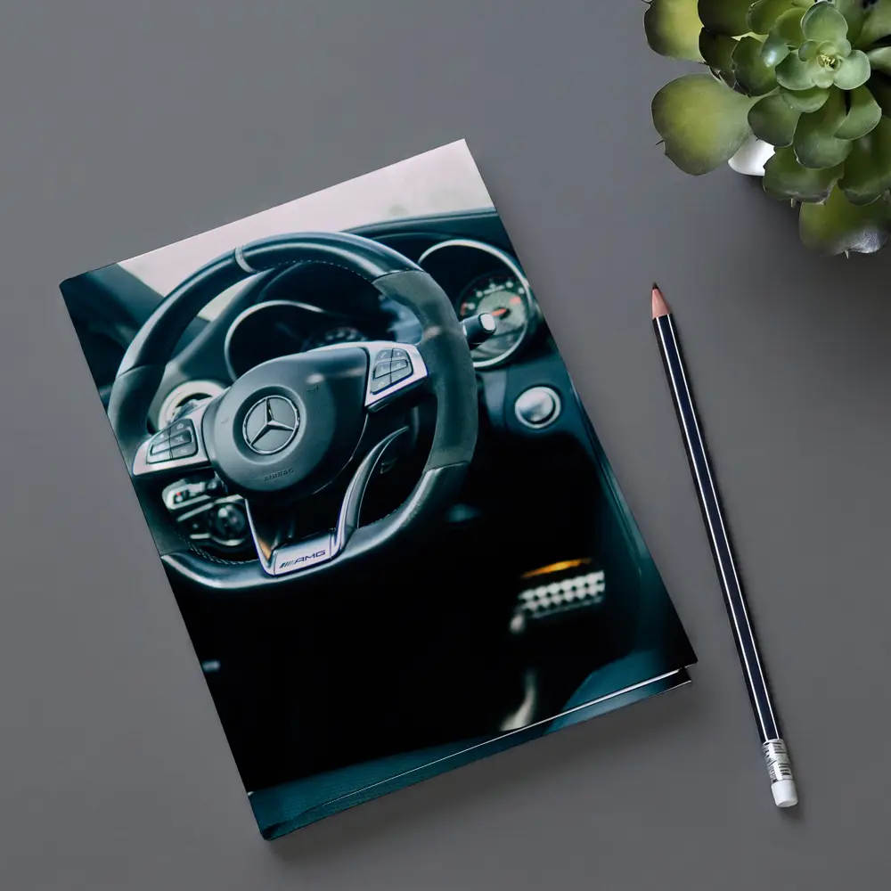 Mercedes AMG Interior Dashboard Cockpit View – Notebooks