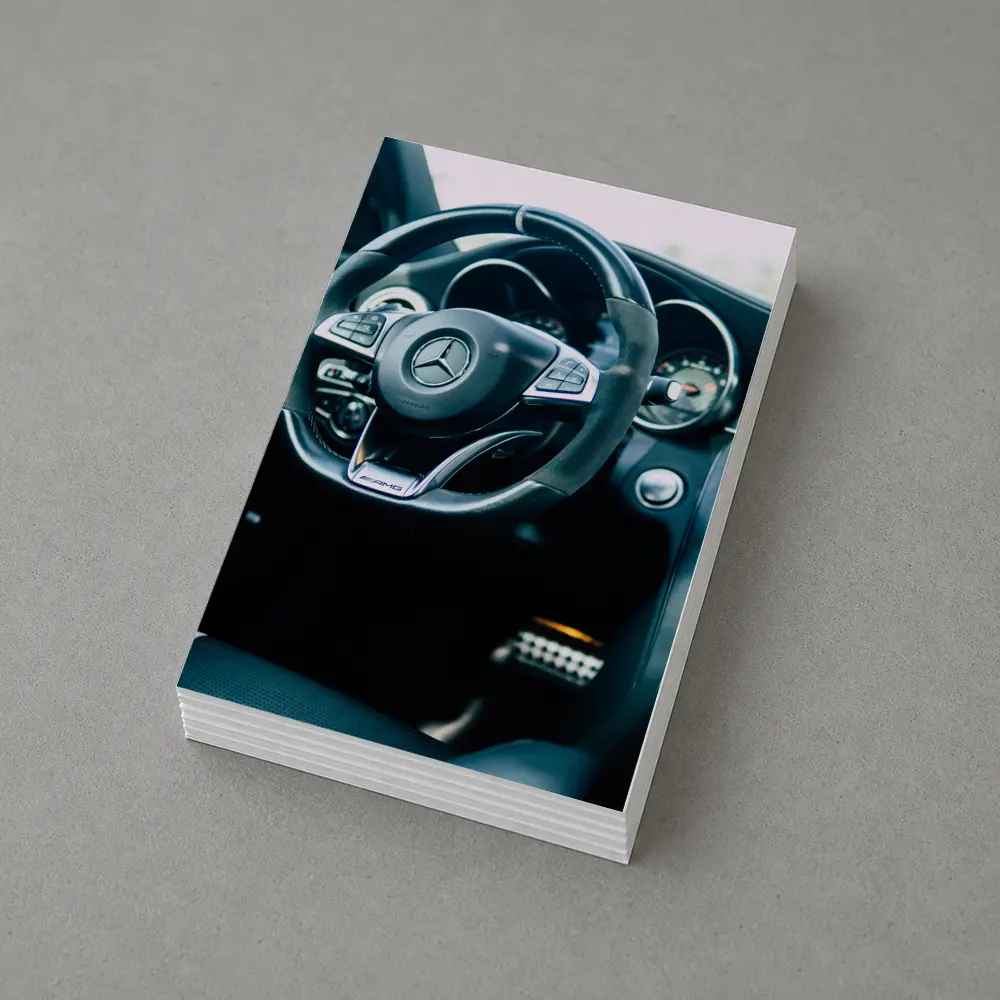 Mercedes AMG Interior Dashboard Cockpit View – Postcards