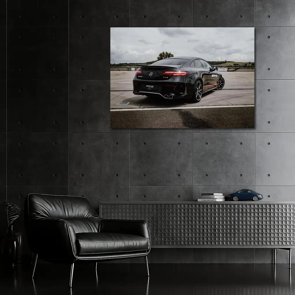 Mercedes AMG E53 Black Coupe Track – Wall Art