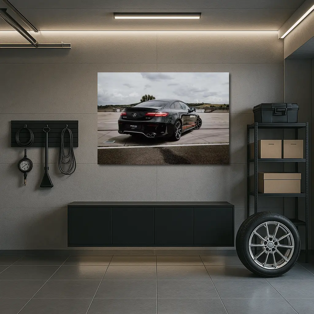 Mercedes AMG E53 Black Coupe Track – Wall Art