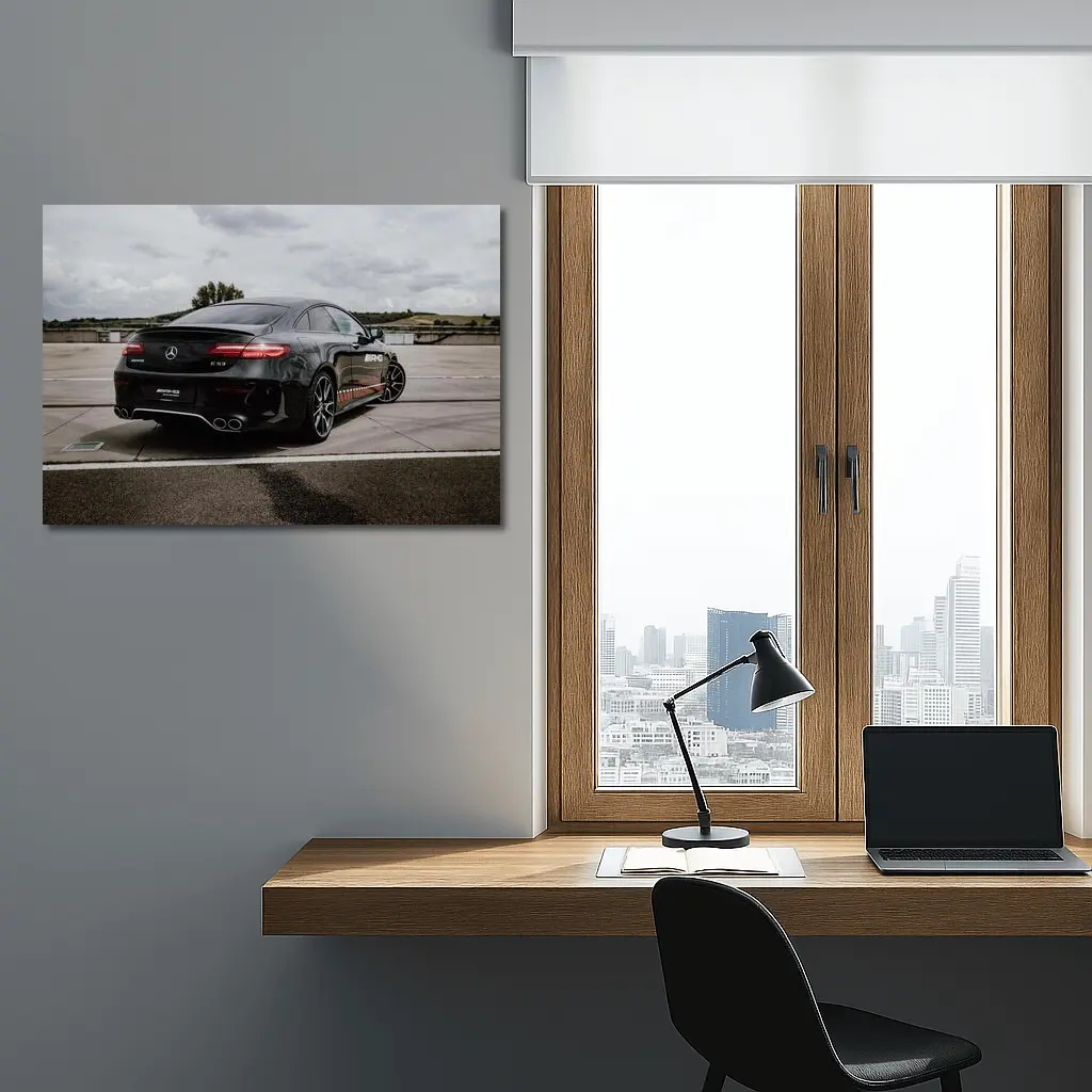 Mercedes AMG E53 Black Coupe Track – Wall Art