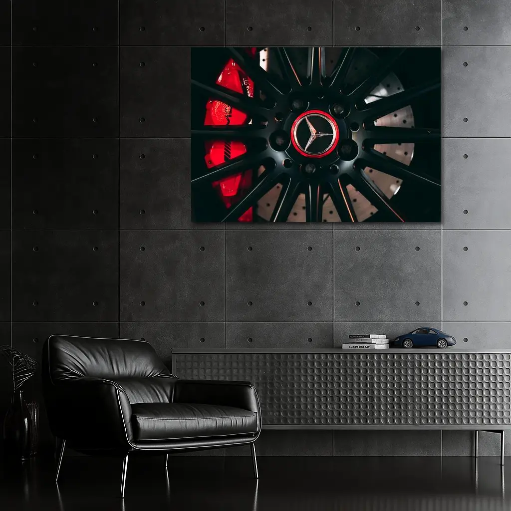 Mercedes AMG Black Wheel Red Brakes – Wall Art