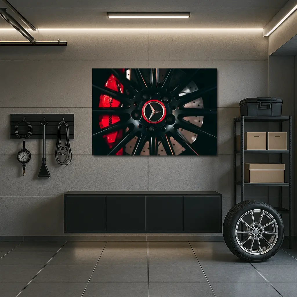 Mercedes AMG Black Wheel Red Brakes – Wall Art