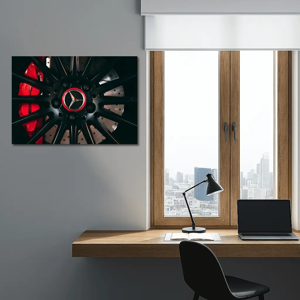 Mercedes AMG Black Wheel Red Brake Calipers – Wall Art