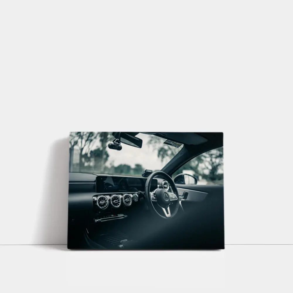 Mercedes Interior Steering Wheel Dashboard View – Wall Art