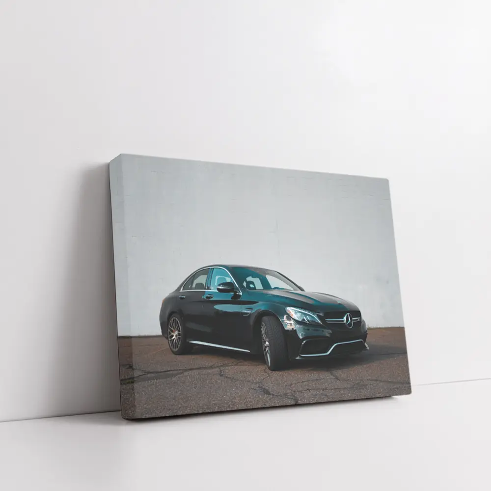 Mercedes AMG C63 Black Sedan Wall – Wall Art