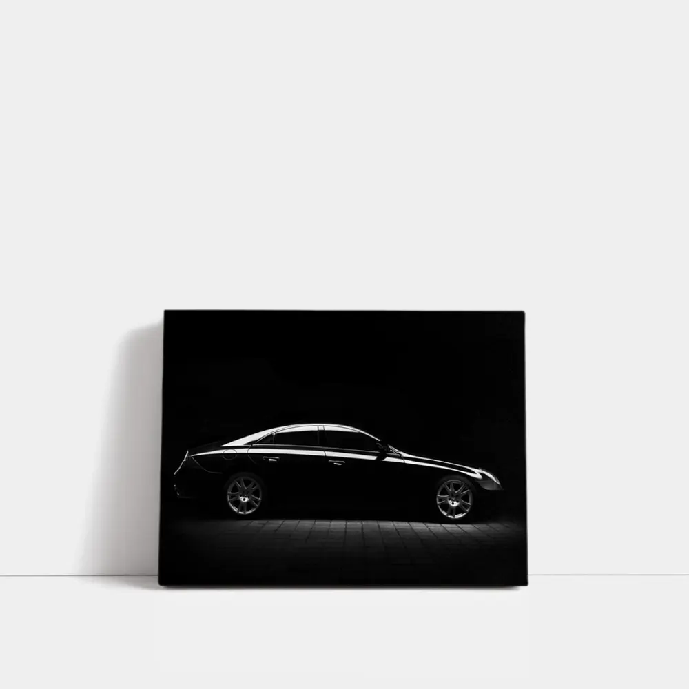Mercedes CLS Black Dark Studio Side Profile – Wall Art