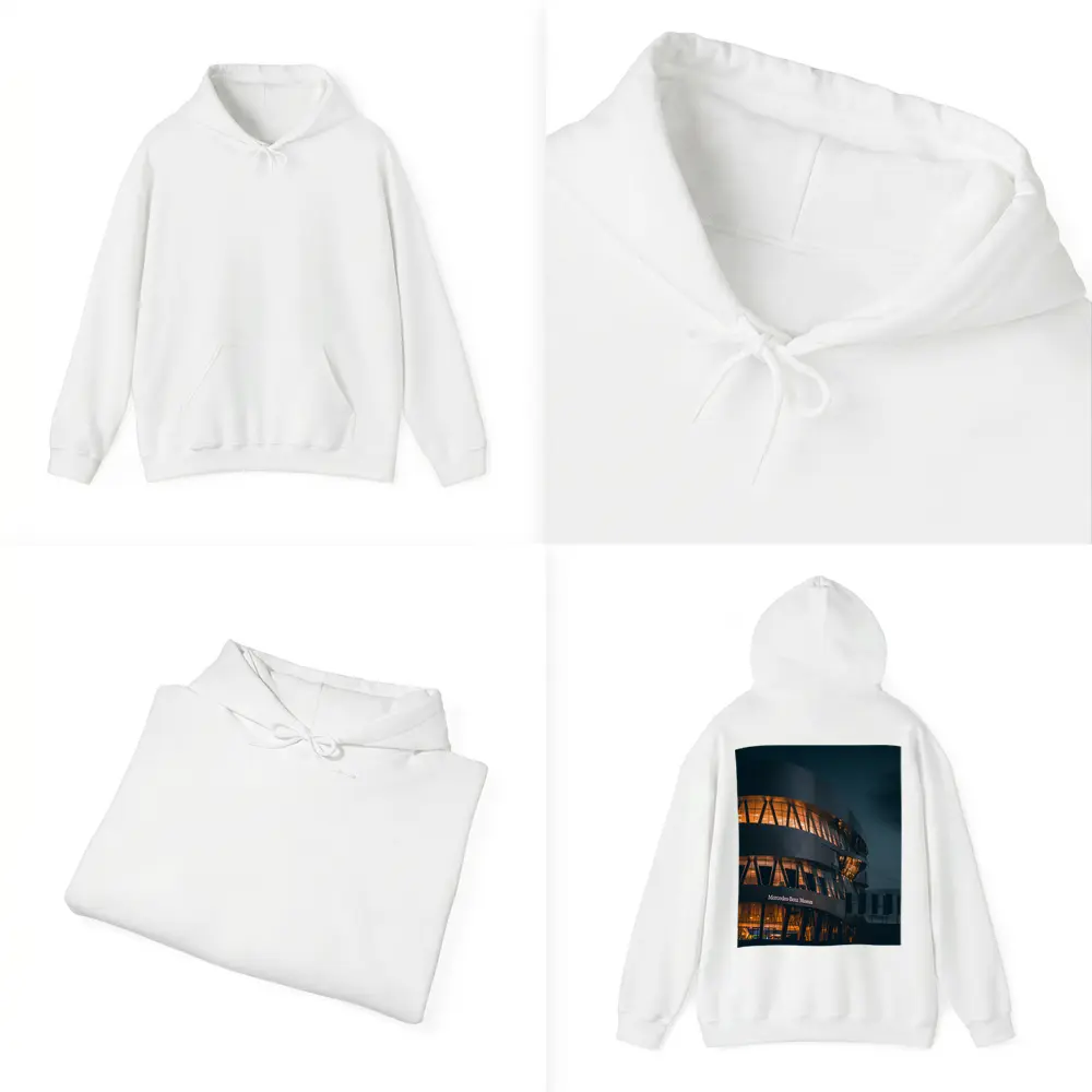 Mercedes Benz Museum Night Architecture Dark Sky – Hoodies