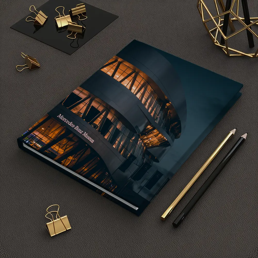 Mercedes Benz Museum Night Architecture Dark Sky – Notebooks