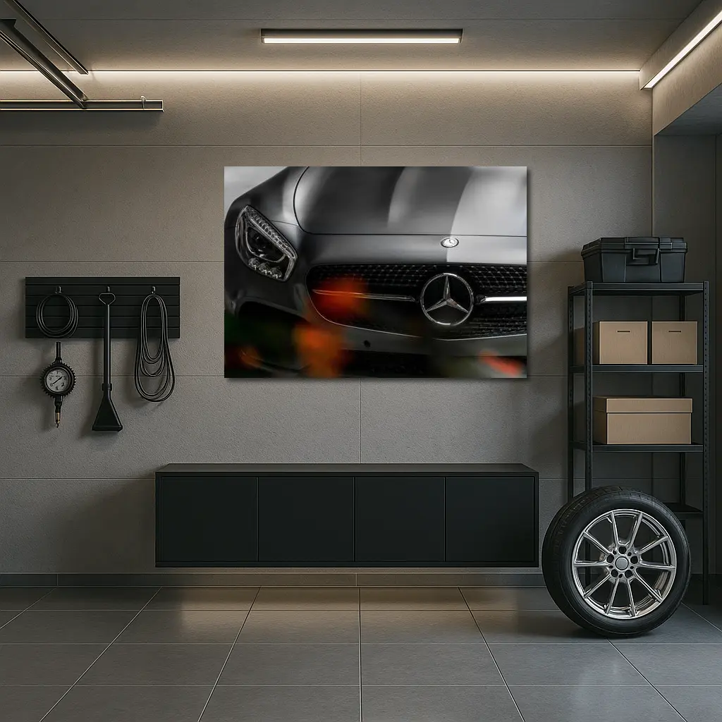 Mercedes AMG GT Dark Front Grille Close – Wall Art