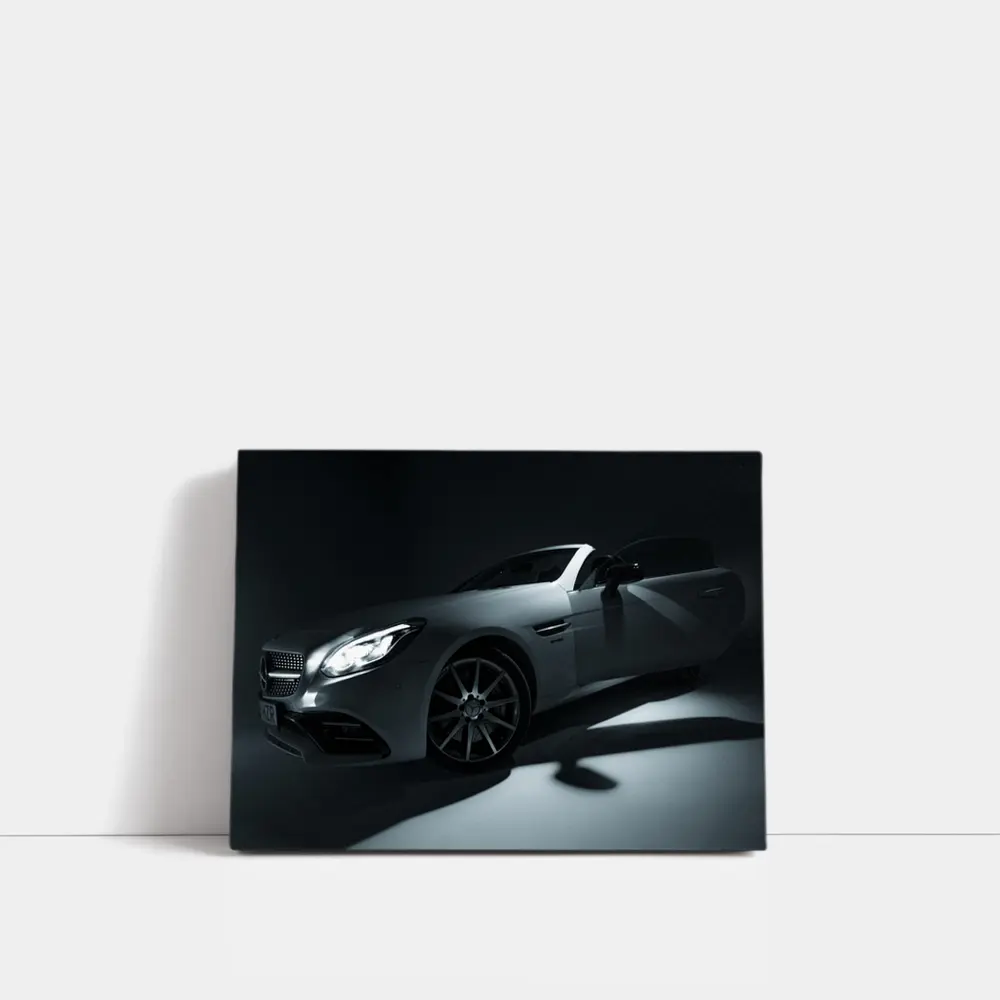 Mercedes SL Class White Studio Dark Background – Wall Art