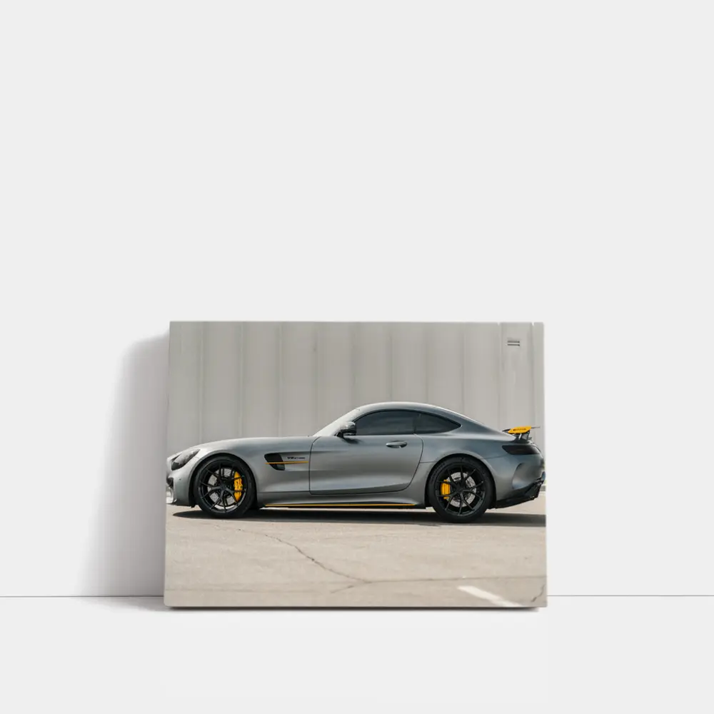 Mercedes AMG GT Matte Gray Street Side – Wall Art