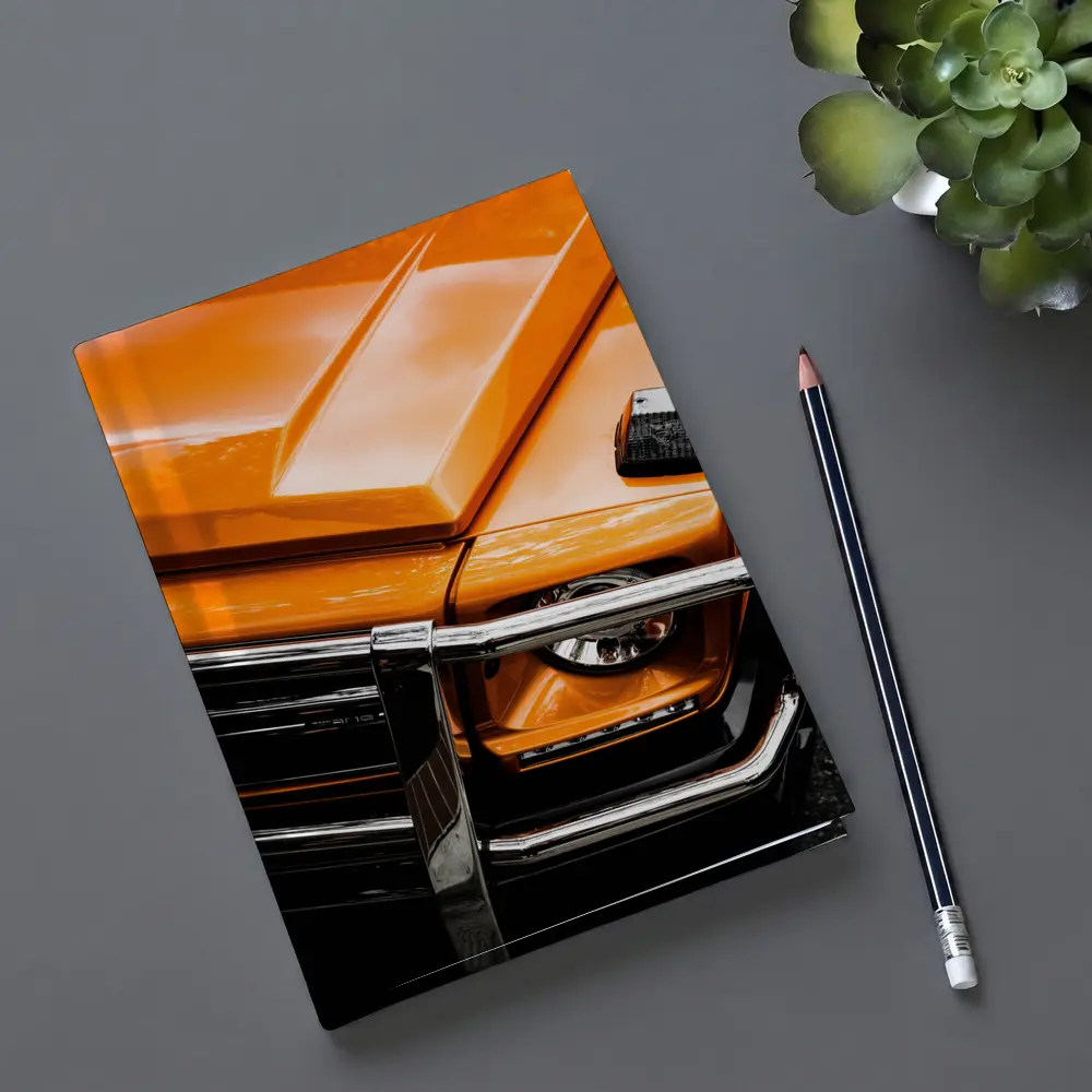 Mercedes G Class Orange Front Close Up – Notebooks