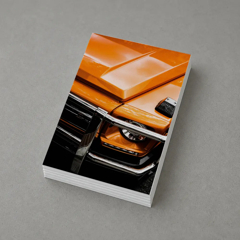 Mercedes G Class Orange Front Close Up – Postcards