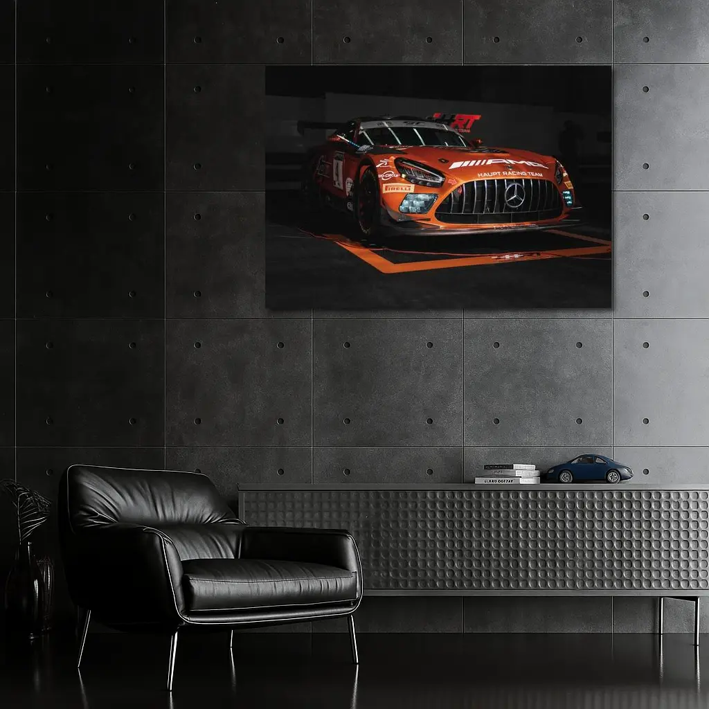 Mercedes AMG GT Race Car Dark Pit – Wall Art