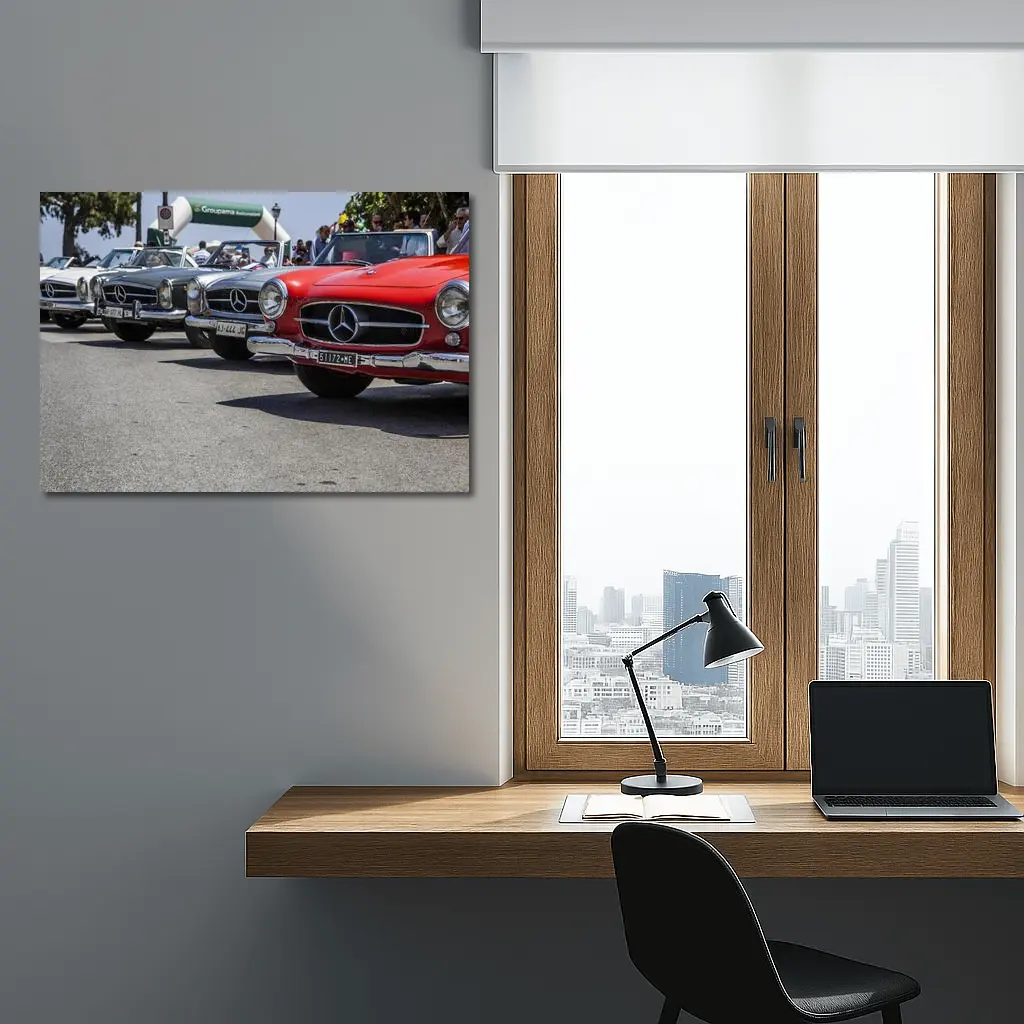 Classic Mercedes Benz SL Row Street – Wall Art