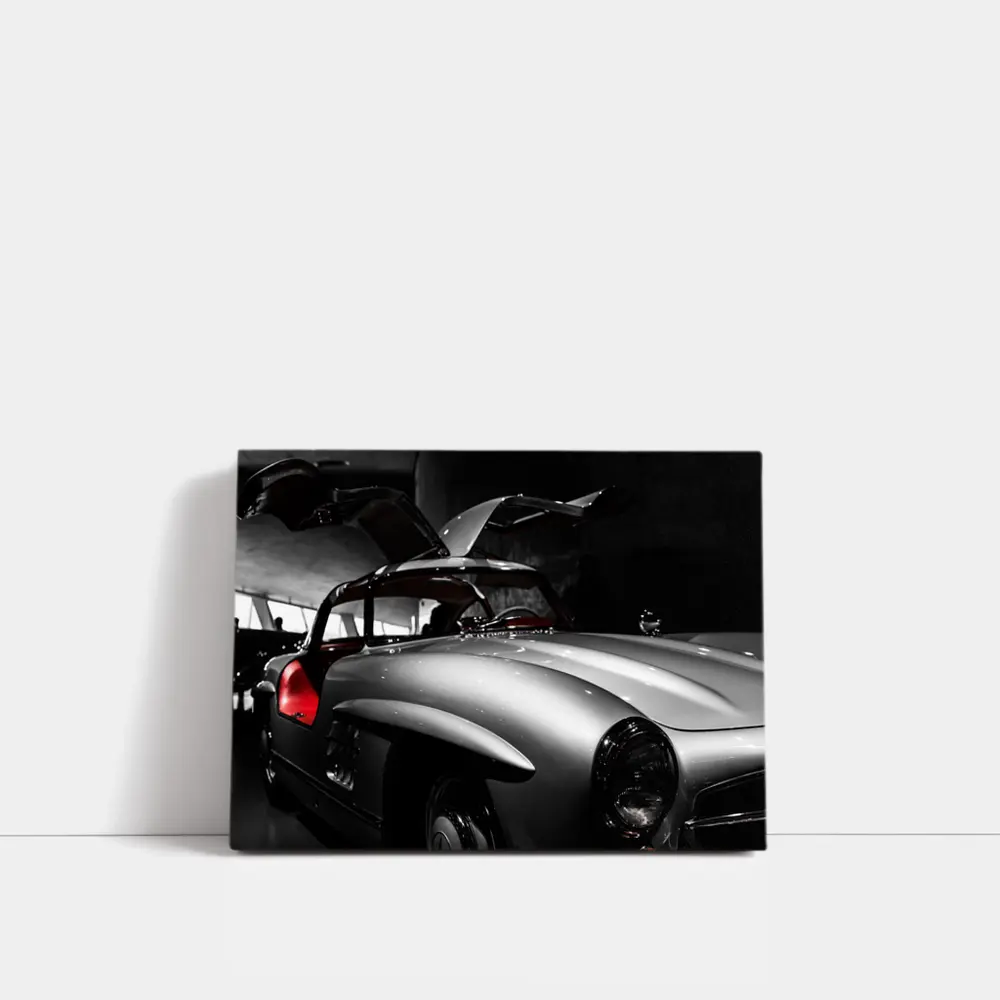 Mercedes 300SL Gullwing Doors Dark Museum – Wall Art