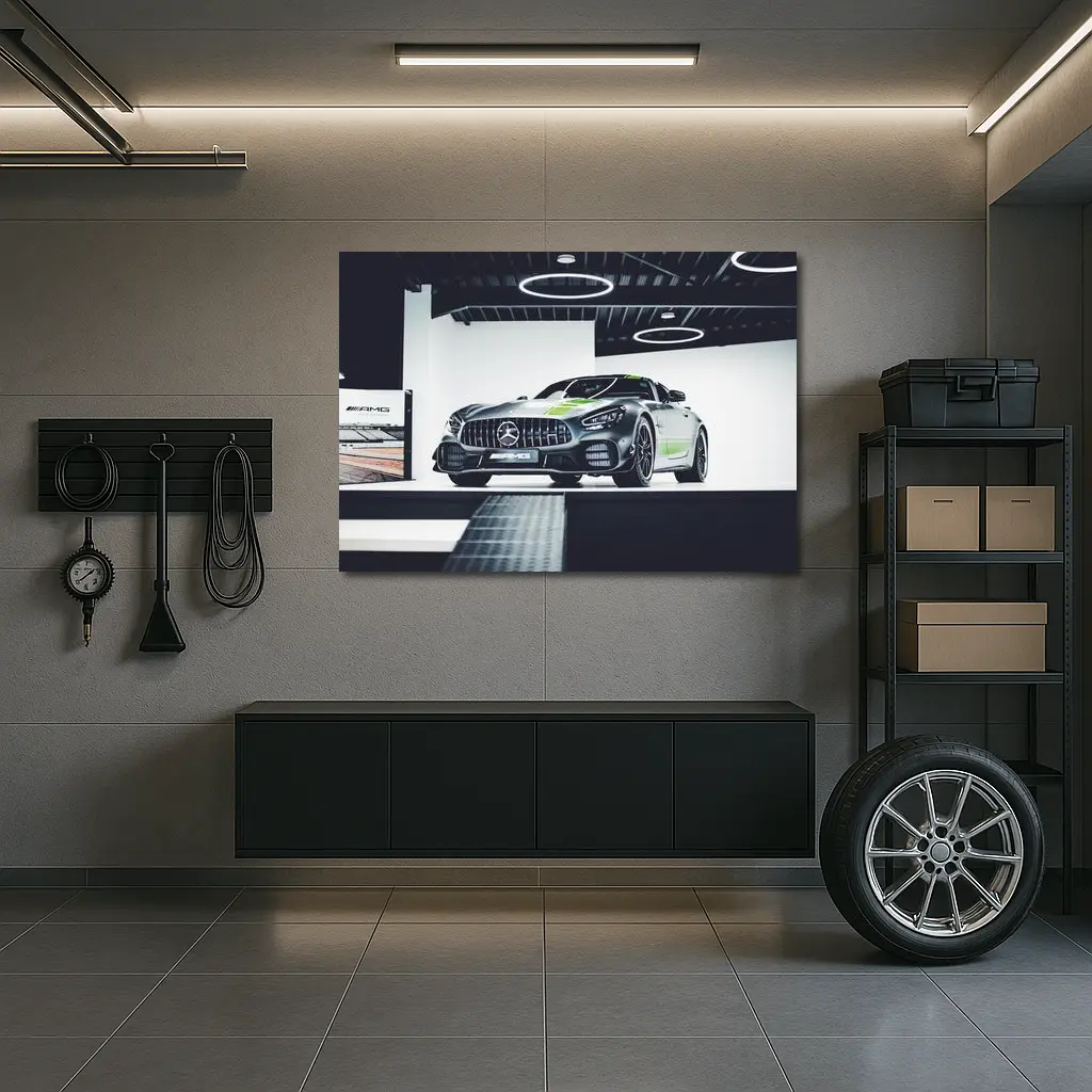 Mercedes AMG GT R Pro Showroom Gray – Wall Art