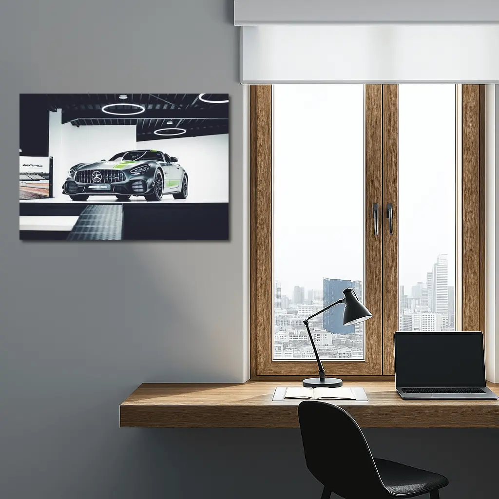 Mercedes AMG GT R Pro Showroom Gray – Wall Art
