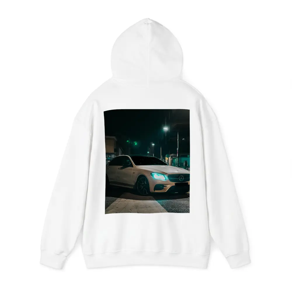 Mercedes E Class White Night City Street – Hoodies