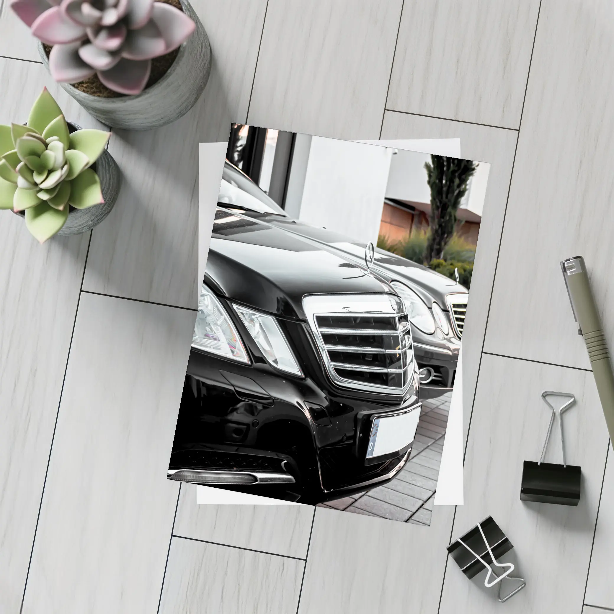 Black Mercedes E Class Fleet Street – Postcards