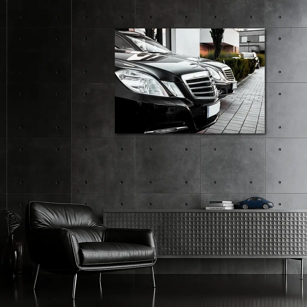 Black Mercedes E Class Fleet Street – Wall Art