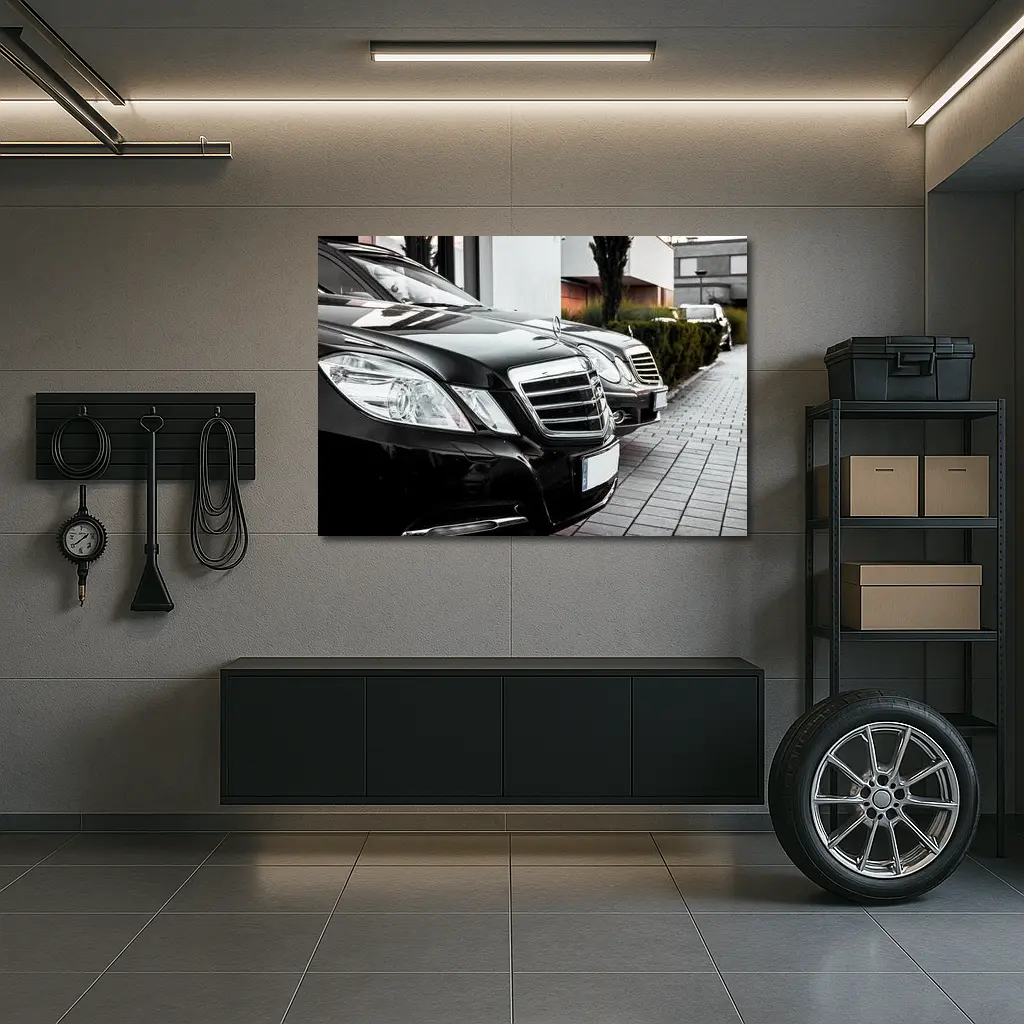 Black Mercedes E Class Fleet Street – Wall Art