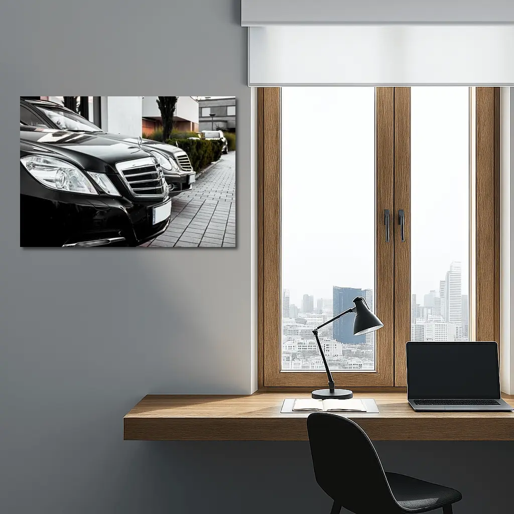 Black Mercedes E Class Fleet Street – Wall Art