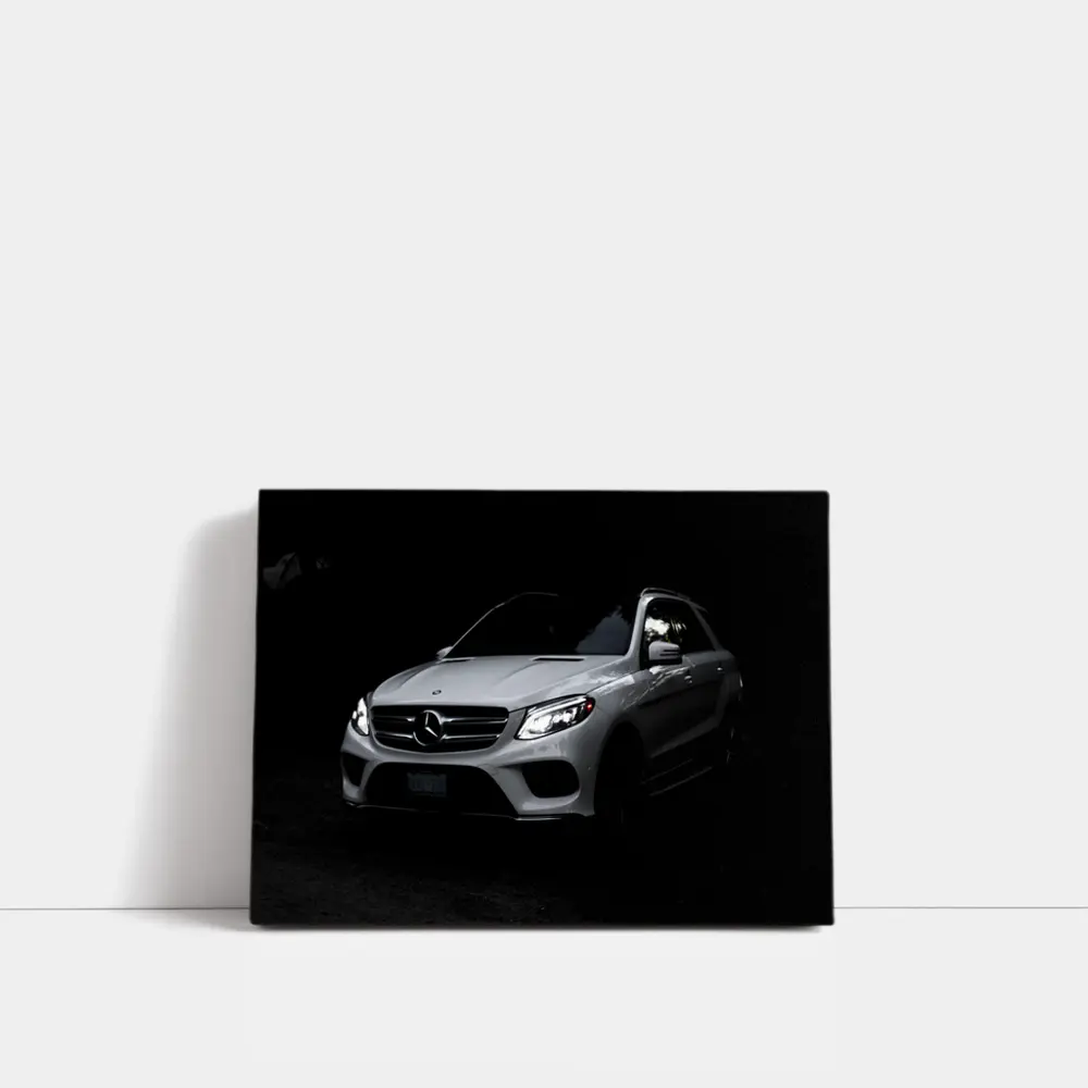 Mercedes GLE Class Silver Dark Background – Wall Art