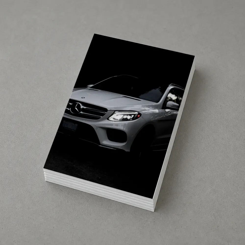 Mercedes GLE Class Silver Dark Background – Postcards