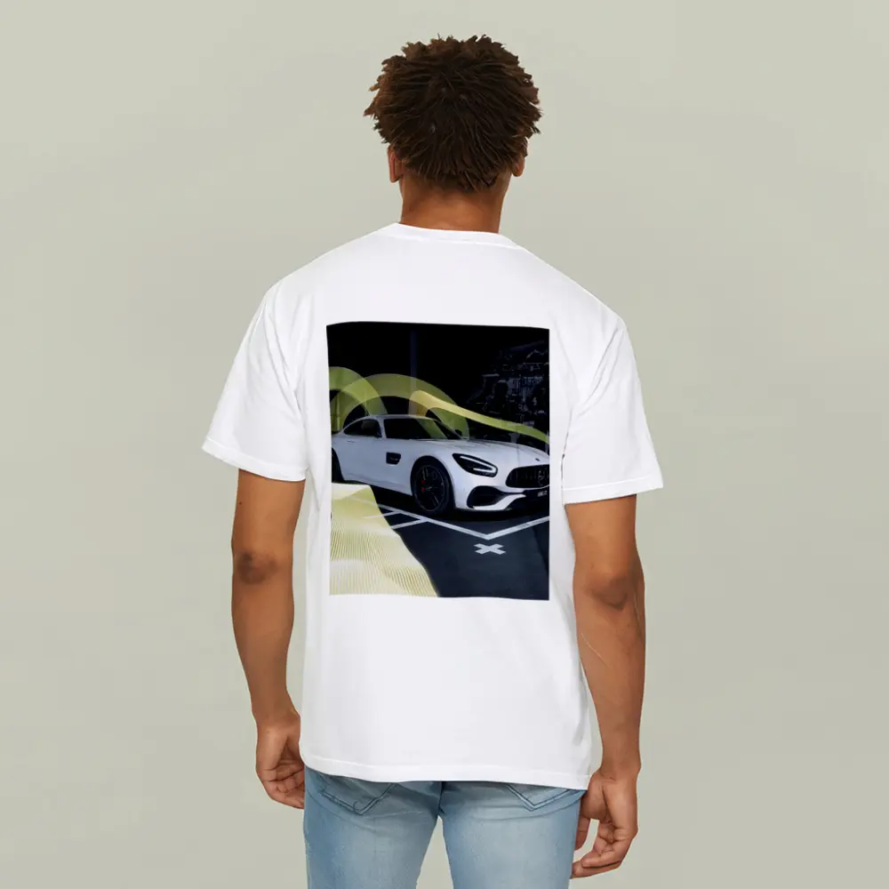 Mercedes AMG GT White Supercar Studio Display – T-Shirts