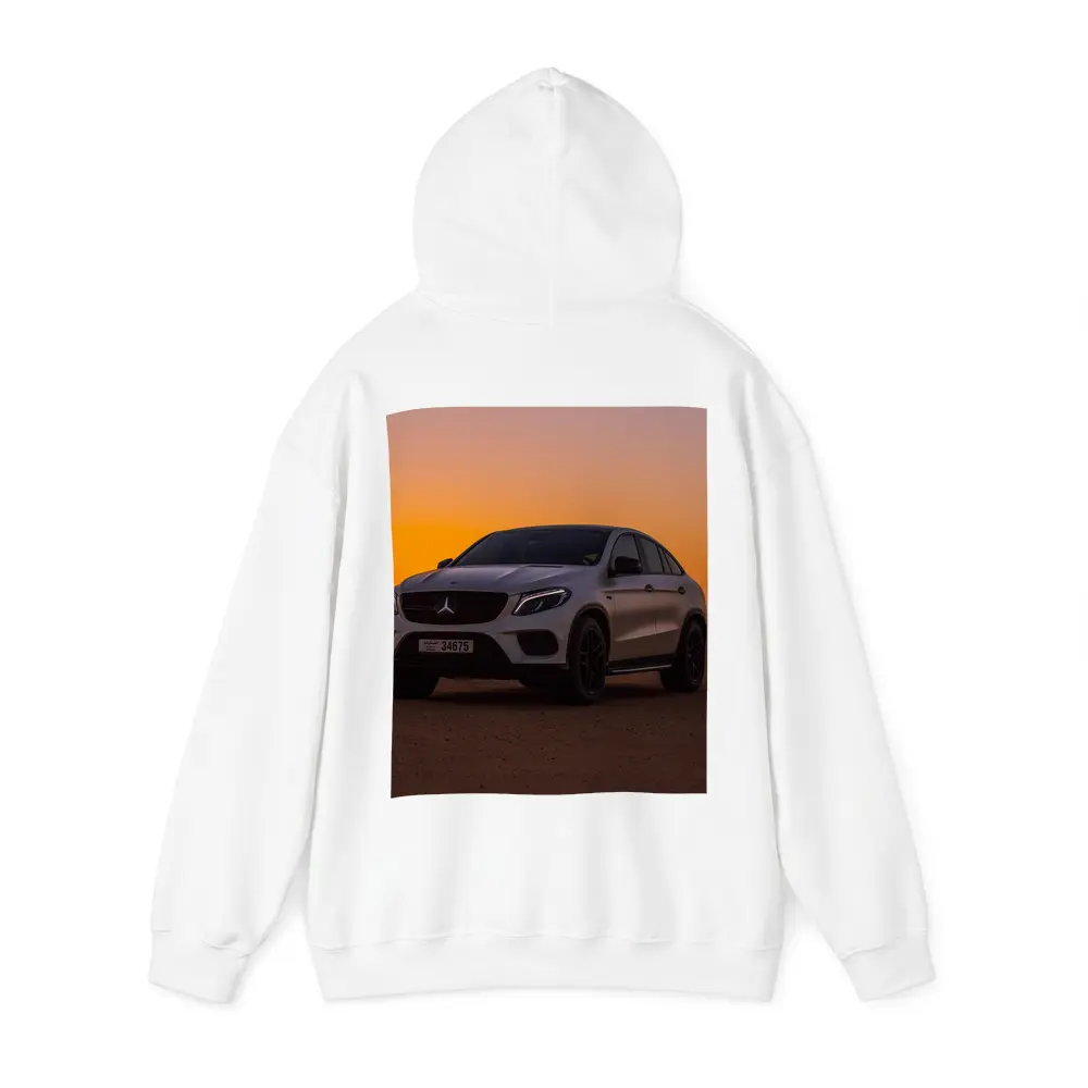 Mercedes GLE Coupe Desert Sunset Scene – Hoodies