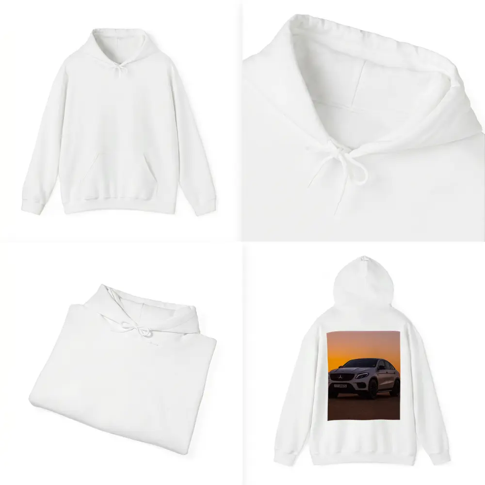 Mercedes GLE Coupe Desert Sunset Scene – Hoodies