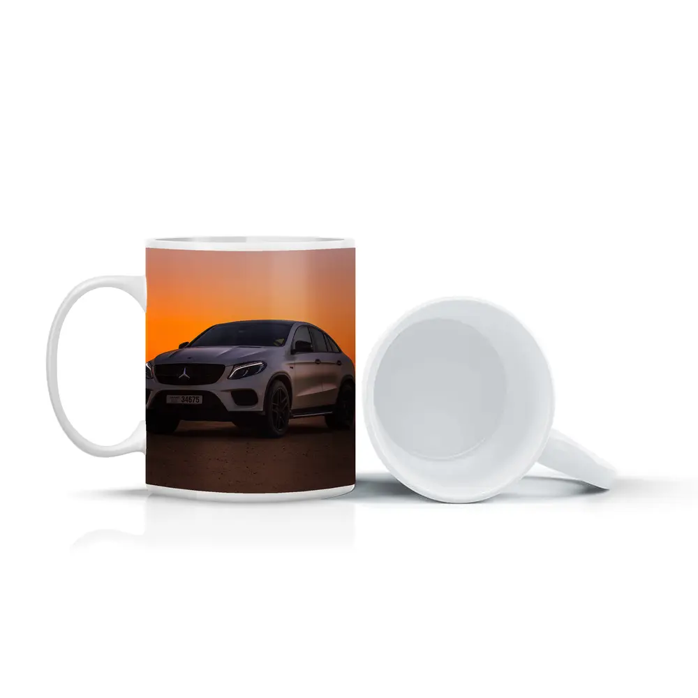 Mercedes GLE Coupe Desert Sunset Scene – Mugs