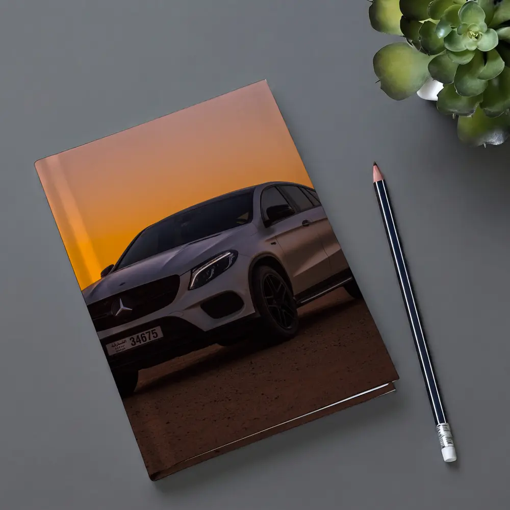 Mercedes GLE Coupe Desert Sunset Scene – Notebooks