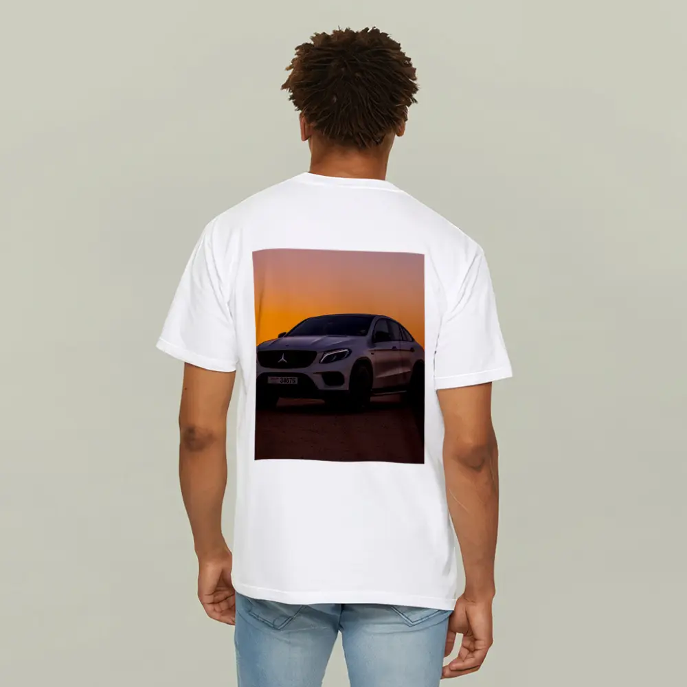 Mercedes GLE Coupe Desert Sunset Scene – T-Shirts