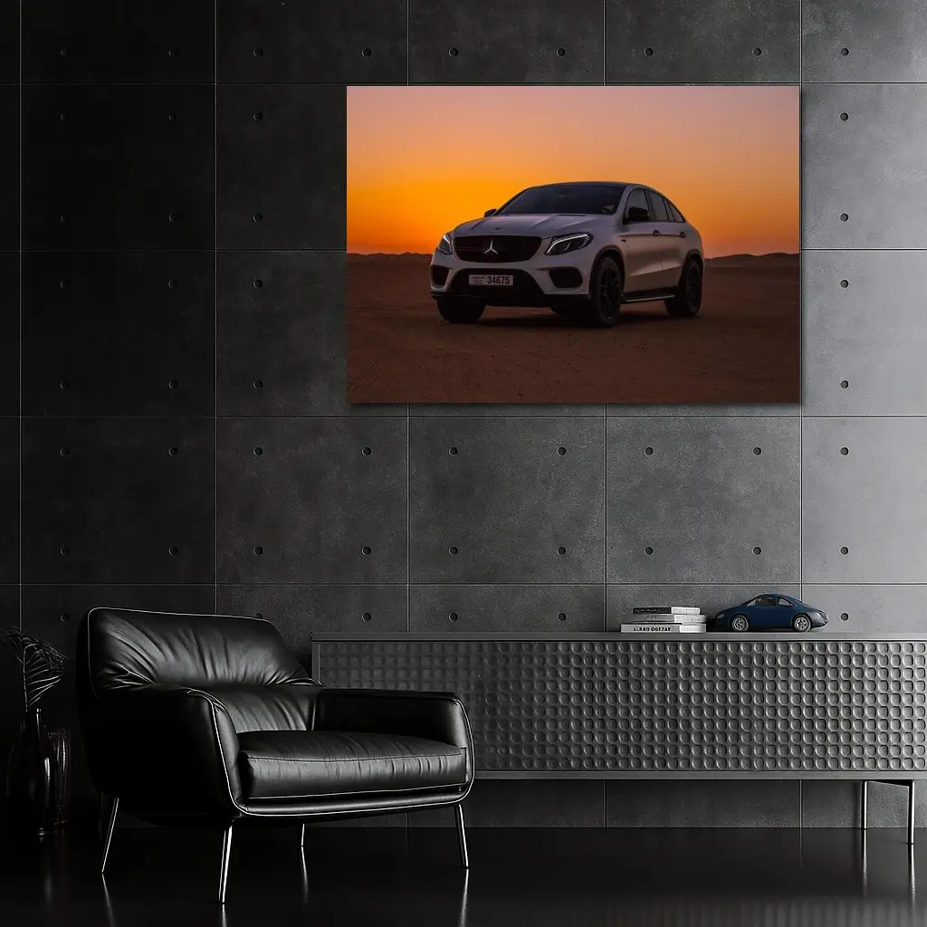 Mercedes GLE Coupe Desert Sunset Scene – Wall Art