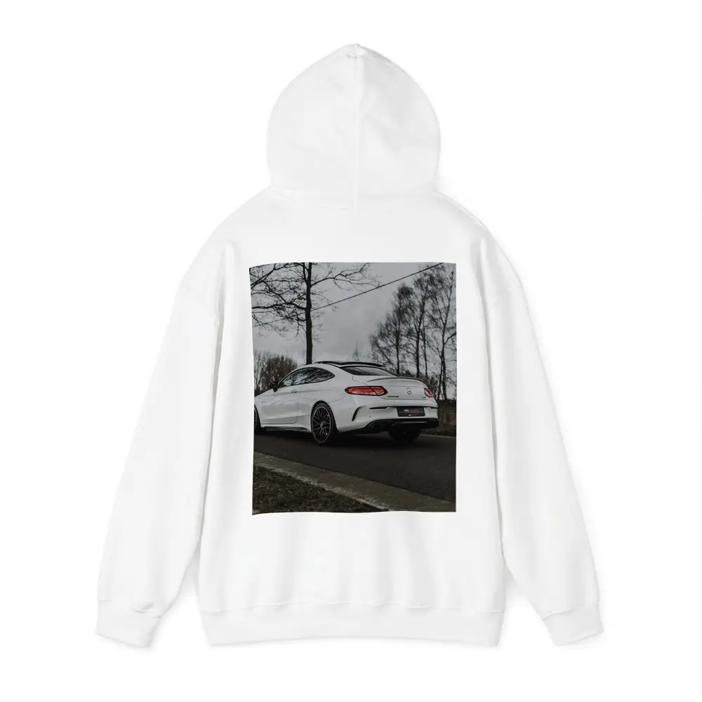 Mercedes AMG C63 White Coupe Road – Hoodies